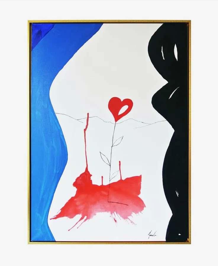 Image of Variation on the Theme of Love by Tsouladze Guela, size: 168 x 116, made of Acrylic on canvas, Painting medium, from Batumi, part of the Variations on Love series, priced at €5000