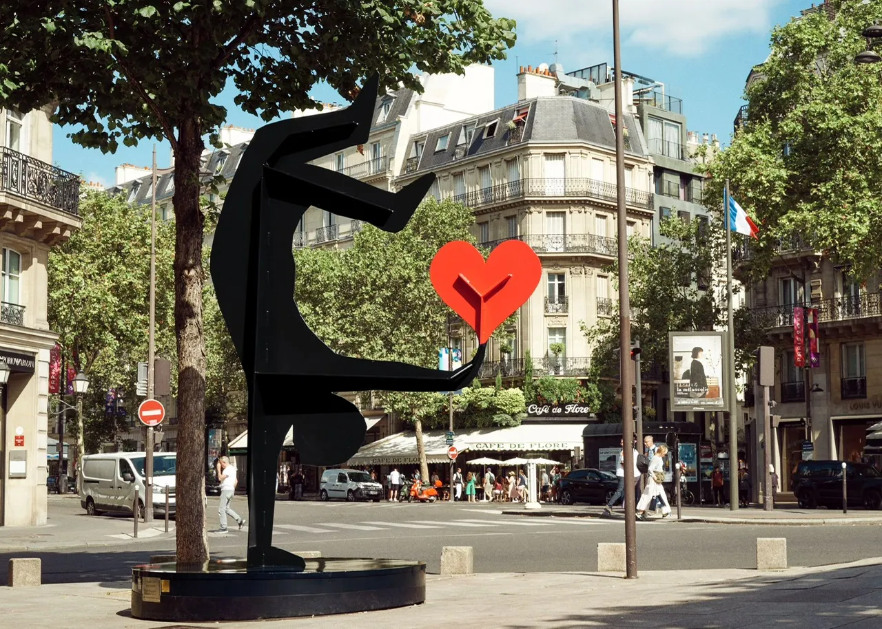 Image of Olympics 2024 opening sculpture En Equilibre by Tsouladze Guela, a Sculpture, based in Paris