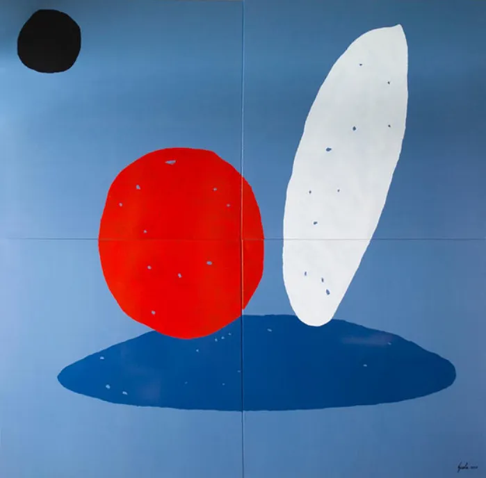 Image of № 1 by Tsouladze Guela, size: 2,6 x 2,6, made of Acrylic on oilcloth, Painting medium, from Batumi, part of the Variation on Soul Grotesque series, priced at €14000